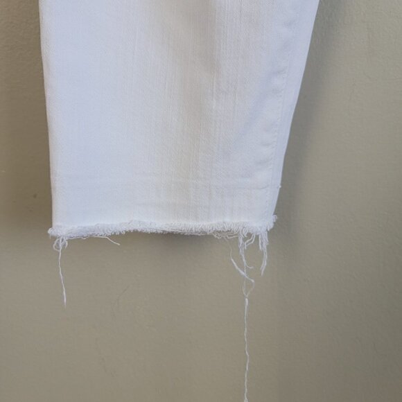 J Brand Cropped White Demented Distressed Skinny Ankle Frayed Mid Rise Jeans 27 - Picture 8 of 16